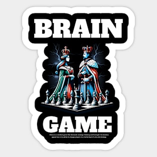 Chess Brain Game Sticker